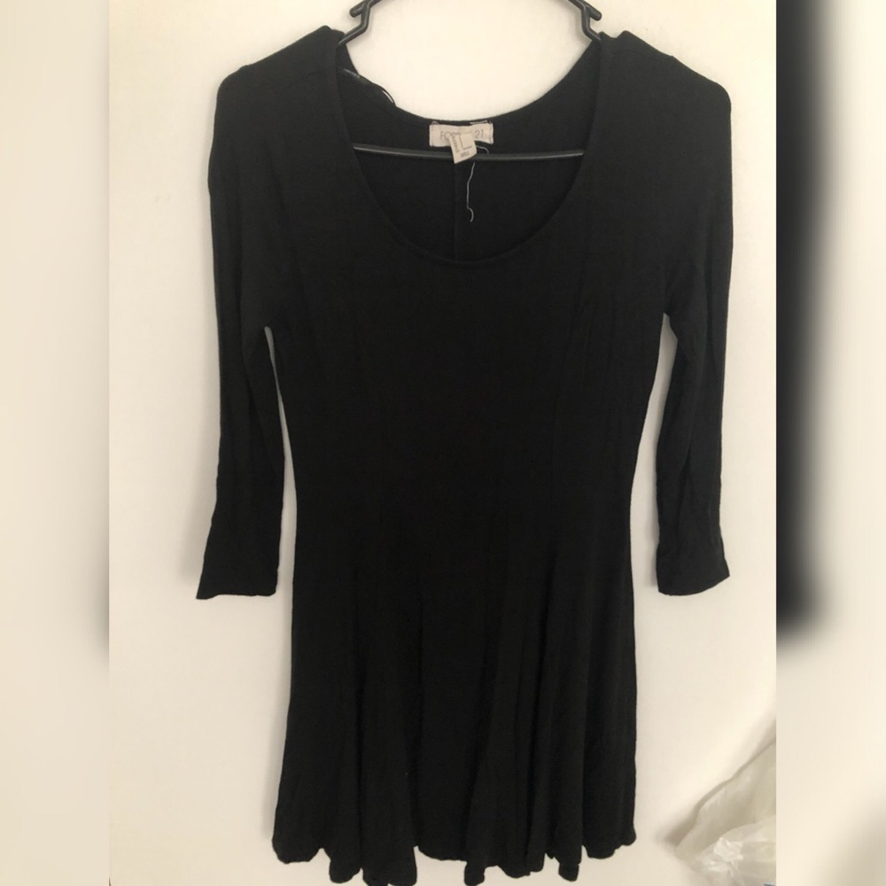 Black Casual Plain Mini Dress